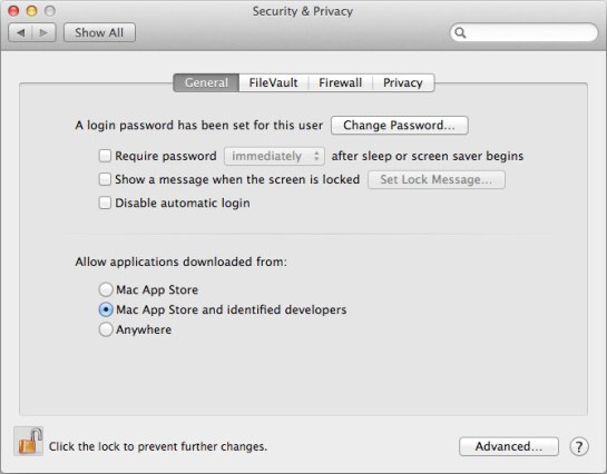 Mac security preferences allow system software developer greyed out windows 7